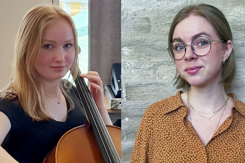 Anna-Stina Ottosson och Josefin Scher tilldelades 2023 års stipendium från Ella och Ingeborg Jonssons musikutbildningsfond. 